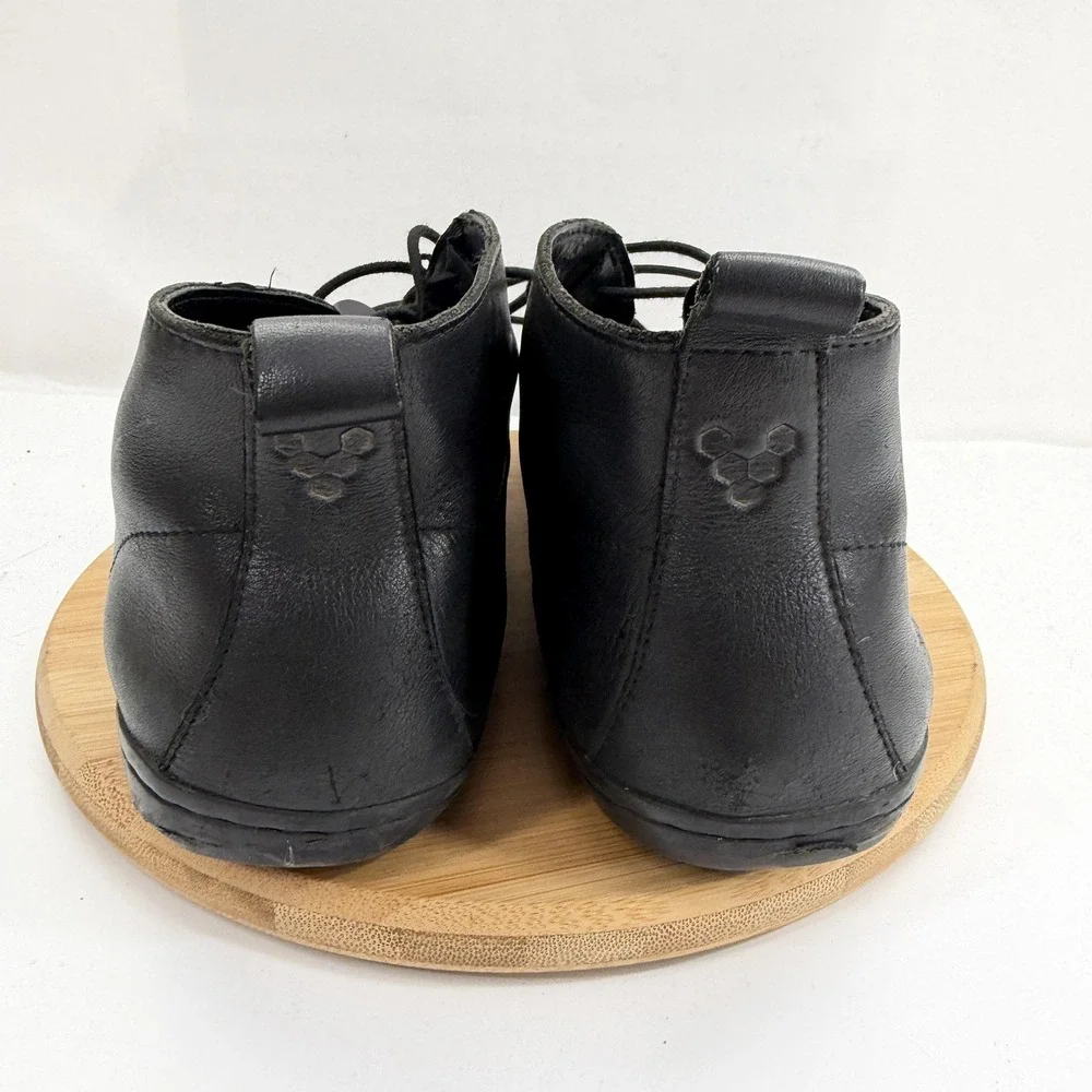 VIvobarefoot Gobi III Boots Mens Size EU40 US7 Leather Chukka Black Lace Up